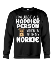 Happier Person Morkie Crewneck Sweatshirt thumbnail