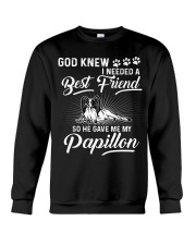 God Sent Best Friend Is My Papillon Crewneck Sweatshirt thumbnail