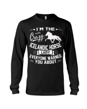 CRAZY ICELANDIC HORSE LADY Long Sleeve Tee thumbnail