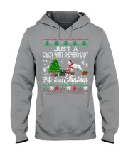 Crazy White Shepherd Lady Who Loves Christmas Hooded Sweatshirt thumbnail