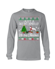Crazy White Shepherd Lady Who Loves Christmas Long Sleeve Tee thumbnail
