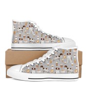 Brittany Spaniel Men's High Top White Shoes thumbnail