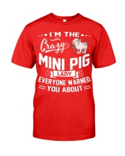 Crazy Mini Pig Lady Classic T-Shirt thumbnail