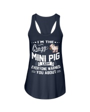 Crazy Mini Pig Lady Ladies Flowy Tank thumbnail