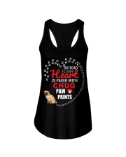 My Heart Paved With Chug Paw Prints Ladies Flowy Tank thumbnail