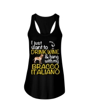 Drink Wine Bracco Italiano Ladies Flowy Tank thumbnail