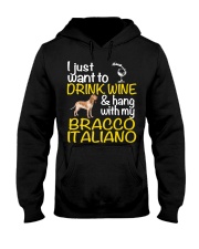 Drink Wine Bracco Italiano Hooded Sweatshirt thumbnail