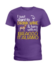 Drink Wine Bracco Italiano Ladies T-Shirt front