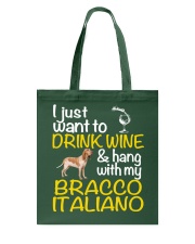 Drink Wine Bracco Italiano Tote Bag thumbnail