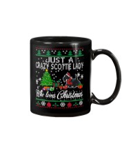 Crazy Scottie Lady Who Loves Christmas Mug thumbnail