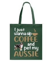 Sip Coffee With My Aussie - Australian Shepherd Tote Bag thumbnail