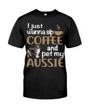 Sip Coffee With My Aussie - Australian Shepherd Classic T-Shirt thumbnail
