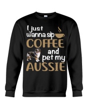 Sip Coffee With My Aussie - Australian Shepherd Crewneck Sweatshirt thumbnail