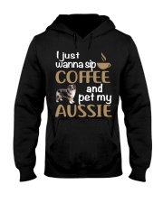 Sip Coffee With My Aussie - Australian Shepherd Hooded Sweatshirt thumbnail