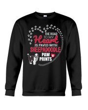 My Heart Paved With Sheepadoodle Paw Prints Crewneck Sweatshirt thumbnail