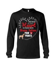 My Heart Paved With Bracco Italiano Paw Prints Long Sleeve Tee thumbnail