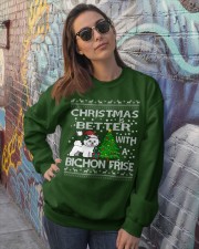 Christmas Is Better WIth A Bichon Frise Crewneck Sweatshirt lifestyle-unisex-sweatshirt-front-3