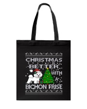 Christmas Is Better WIth A Bichon Frise Tote Bag thumbnail