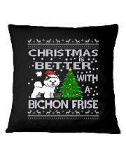 Christmas Is Better WIth A Bichon Frise Square Pillowcase thumbnail
