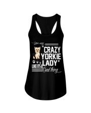 Crazy Yorkie Dog Lady Ladies Flowy Tank thumbnail