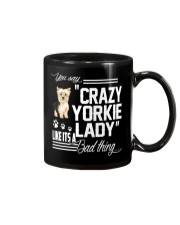 Crazy Yorkie Dog Lady Mug thumbnail