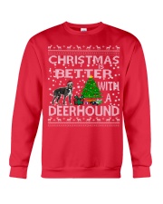 Christmas Is Better With A Deerhound Crewneck Sweatshirt front