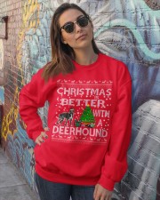 Christmas Is Better With A Deerhound Crewneck Sweatshirt lifestyle-unisex-sweatshirt-front-3