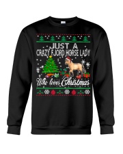 Crazy Fjord Horse Lady Who Loves Christmas Crewneck Sweatshirt tile