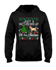Crazy Fjord Horse Lady Who Loves Christmas Hooded Sweatshirt thumbnail