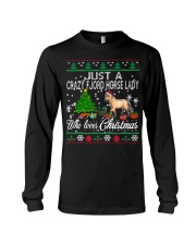 Crazy Fjord Horse Lady Who Loves Christmas Long Sleeve Tee thumbnail