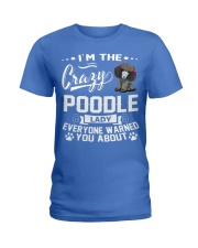 CRAZY POODLE LADY Ladies T-Shirt front
