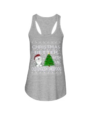 Christmas With A OES Old English Sheepdog Ladies Flowy Tank thumbnail