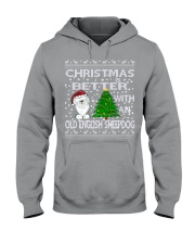 Christmas With A OES Old English Sheepdog Hooded Sweatshirt thumbnail