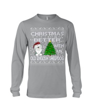 Christmas With A OES Old English Sheepdog Long Sleeve Tee thumbnail