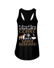 A Good Day With Coffee And Saint Bernard Ladies Flowy Tank thumbnail