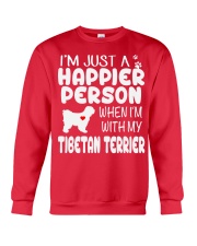 Happier Person TIBETAN TERRIER Crewneck Sweatshirt front