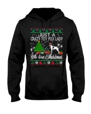 Just A Girl Loves Christmas And Toy Fox Terrier Hooded Sweatshirt thumbnail
