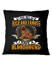 Rich And Famous With Bloodhound Square Pillowcase thumbnail