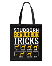Stubborn Beauceron Tricks Tote Bag thumbnail