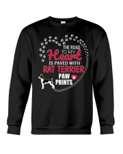 My Heart Paved With Rat Terrier Paw Prints Crewneck Sweatshirt thumbnail