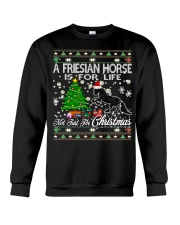Friesian Horse Just For Christmas Crewneck Sweatshirt thumbnail