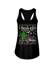Friesian Horse Just For Christmas Ladies Flowy Tank thumbnail