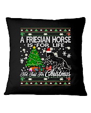 Friesian Horse Just For Christmas Square Pillowcase thumbnail