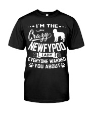 Crazy Newfypoo Lady Classic T-Shirt front