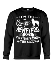 Crazy Newfypoo Lady Crewneck Sweatshirt thumbnail