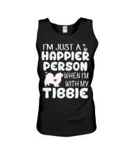 Happier Person Tibetan Spaniel Unisex Tank thumbnail