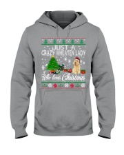 Crazy Wheaten Lady Who Loves Christmas Hooded Sweatshirt thumbnail