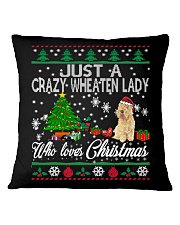 Crazy Wheaten Lady Who Loves Christmas Square Pillowcase thumbnail