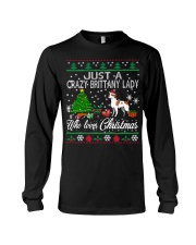 Crazy Brittany Lady Who Loves Christmas Long Sleeve Tee thumbnail