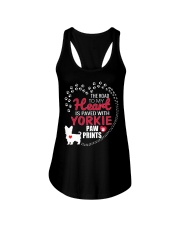 My Heart Paved With Yorkie Paw Prints Ladies Flowy Tank thumbnail